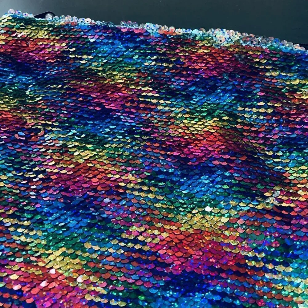Rainbow Sequin Zipper Storage Travel Cosmetic Bag